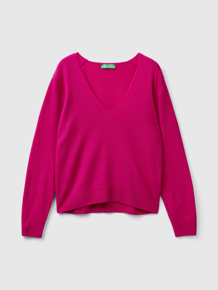 V NECK SWEATER L/S Mujer image number 4